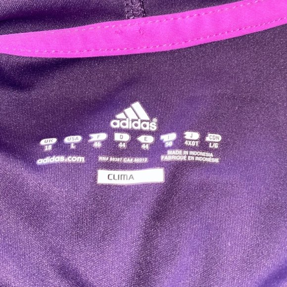 Adidas Clima Women Hooded Dry Fit Running Hoodie Yellow Purple Active Outdoor - Picture 9 of 9